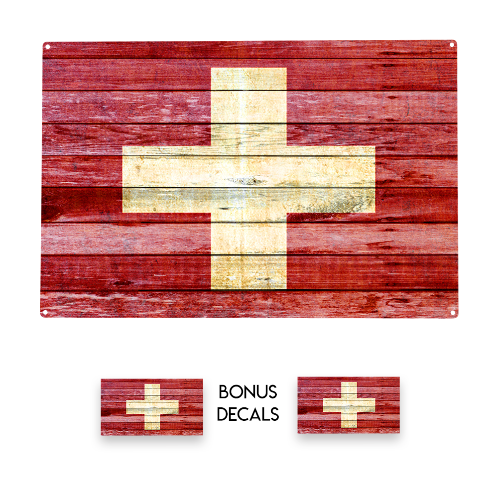 Switzerland Flag Decorative Sign