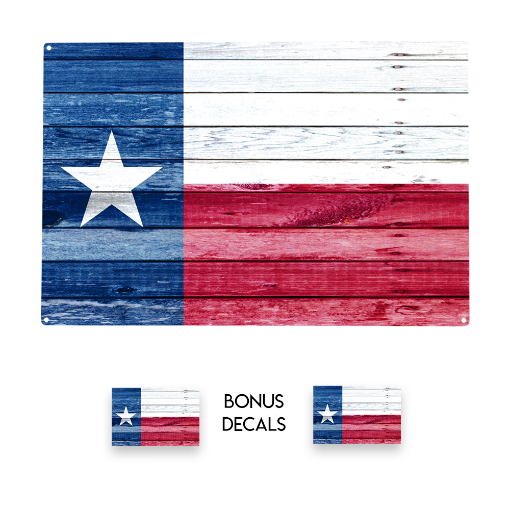 Texas The Lone Star State Flag Decorative Sign