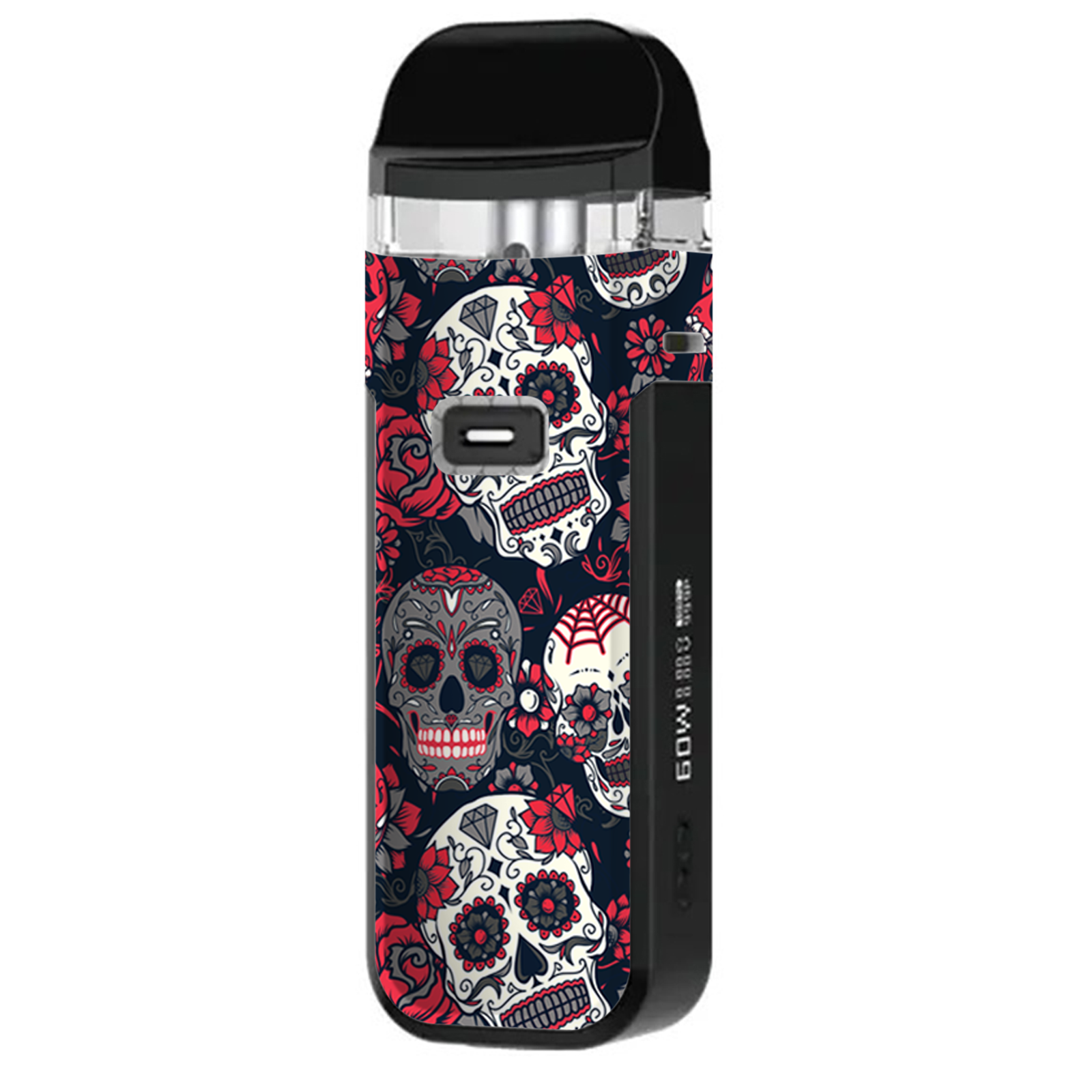 Sugar Skulls Red Black Dia de Los | Skin For Smok Nord X Sugar Skulls Red Black Dia de Los | Skin For Smok Nord X
