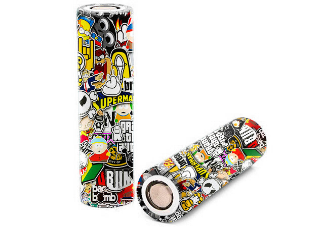 Sticker Slap Bomb Battery Wrap Skin for your 18650 Vape Batteries 2xpcs itsaskin.com Sticker Slap Bomb Battery Wrap Skin for your 18650 Vape Batteries 2xpcs itsaskin.com