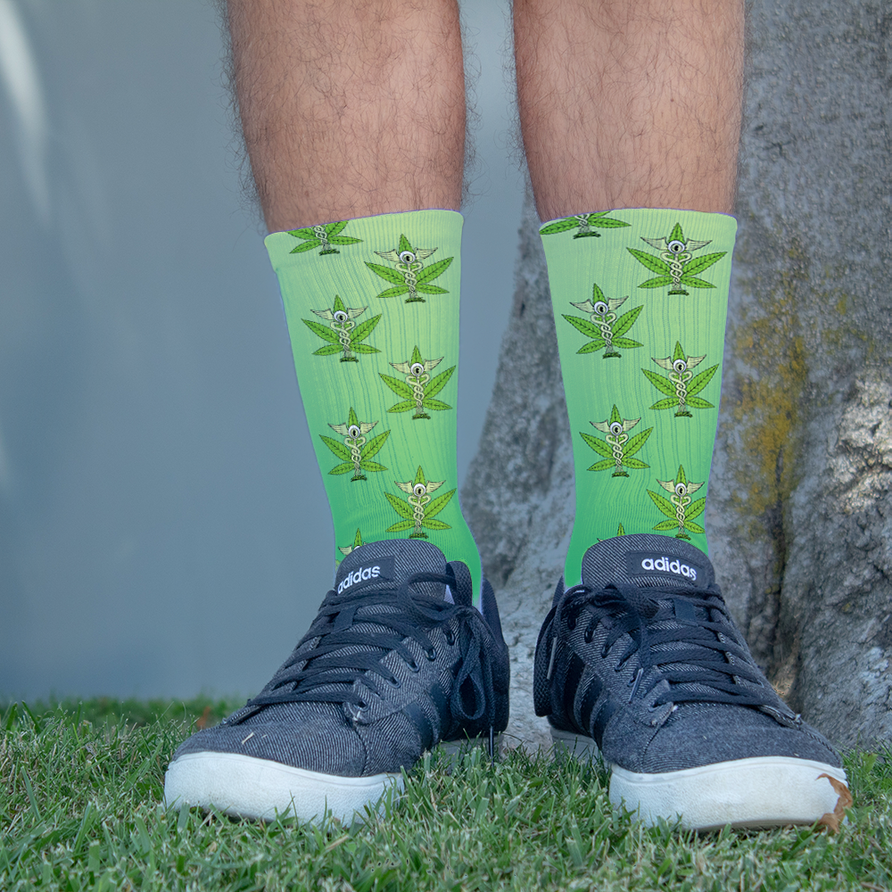 TROG Medical Marijuana Crew Socks