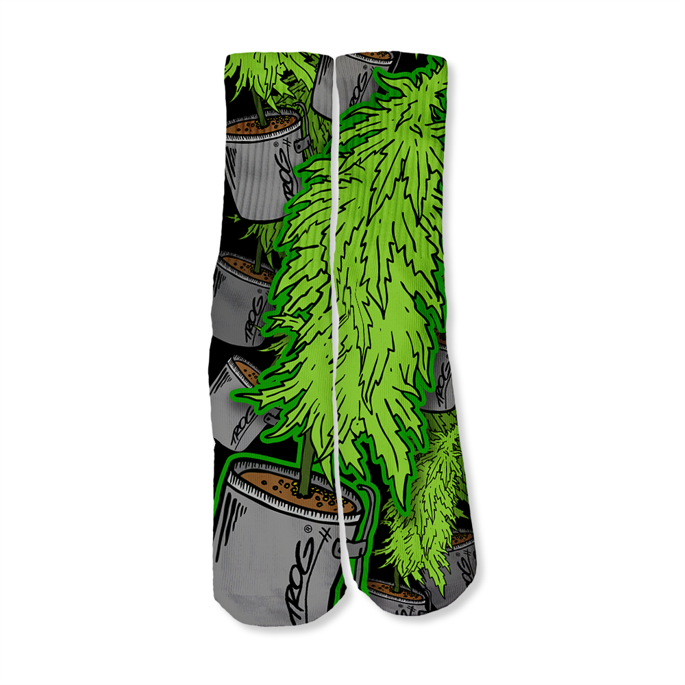 TROG Marijuana Pot Plant Crew Socks