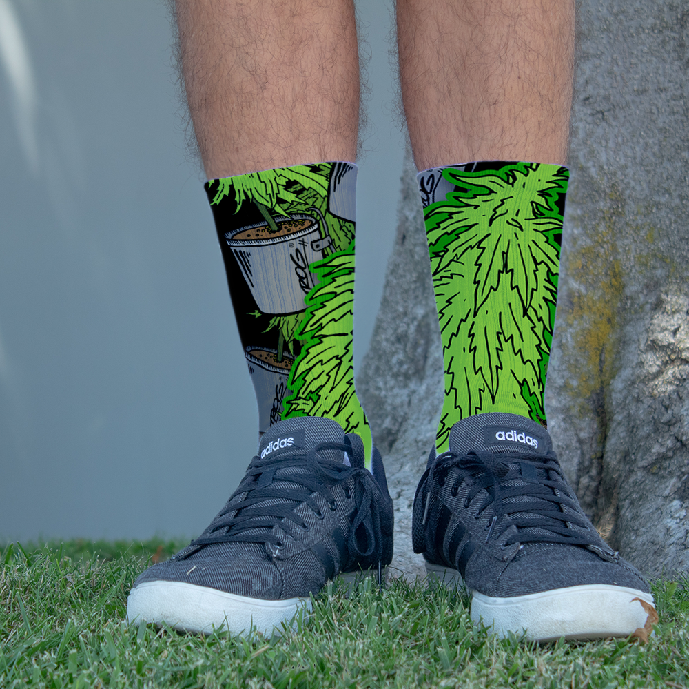 TROG Marijuana Pot Plant Crew Socks