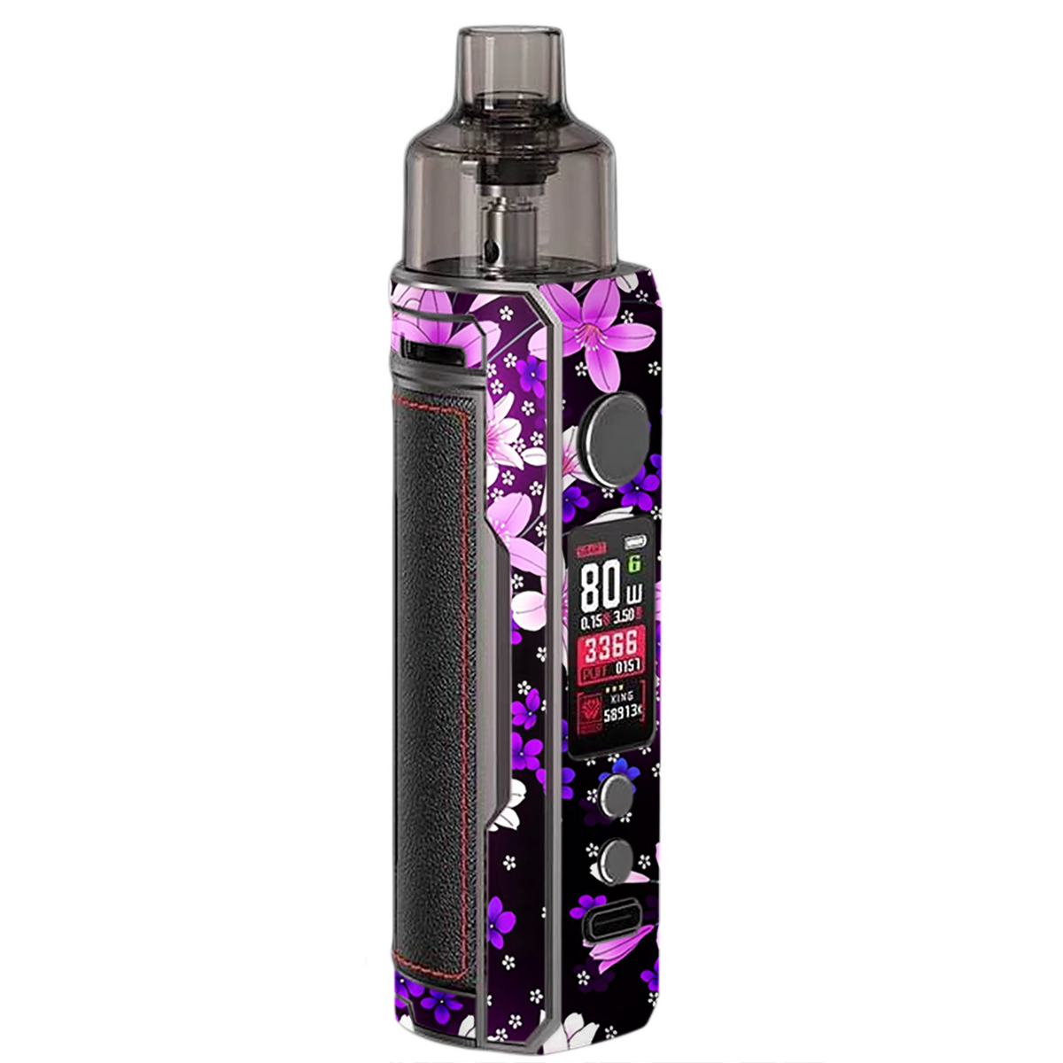 Purple Pink Colorful Flowers Lillies | Skin For VooPoo Drag X ...