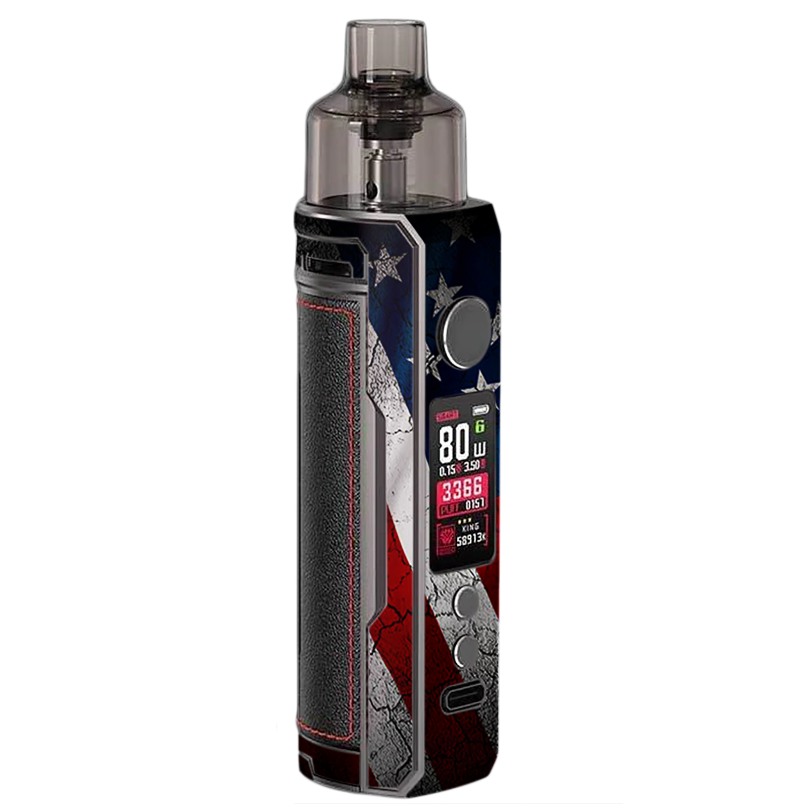 American Flag Distressed Wave | Skin For VooPoo Drag X itsaskin.com American Flag Distressed Wave | Skin For VooPoo Drag X itsaskin.com
