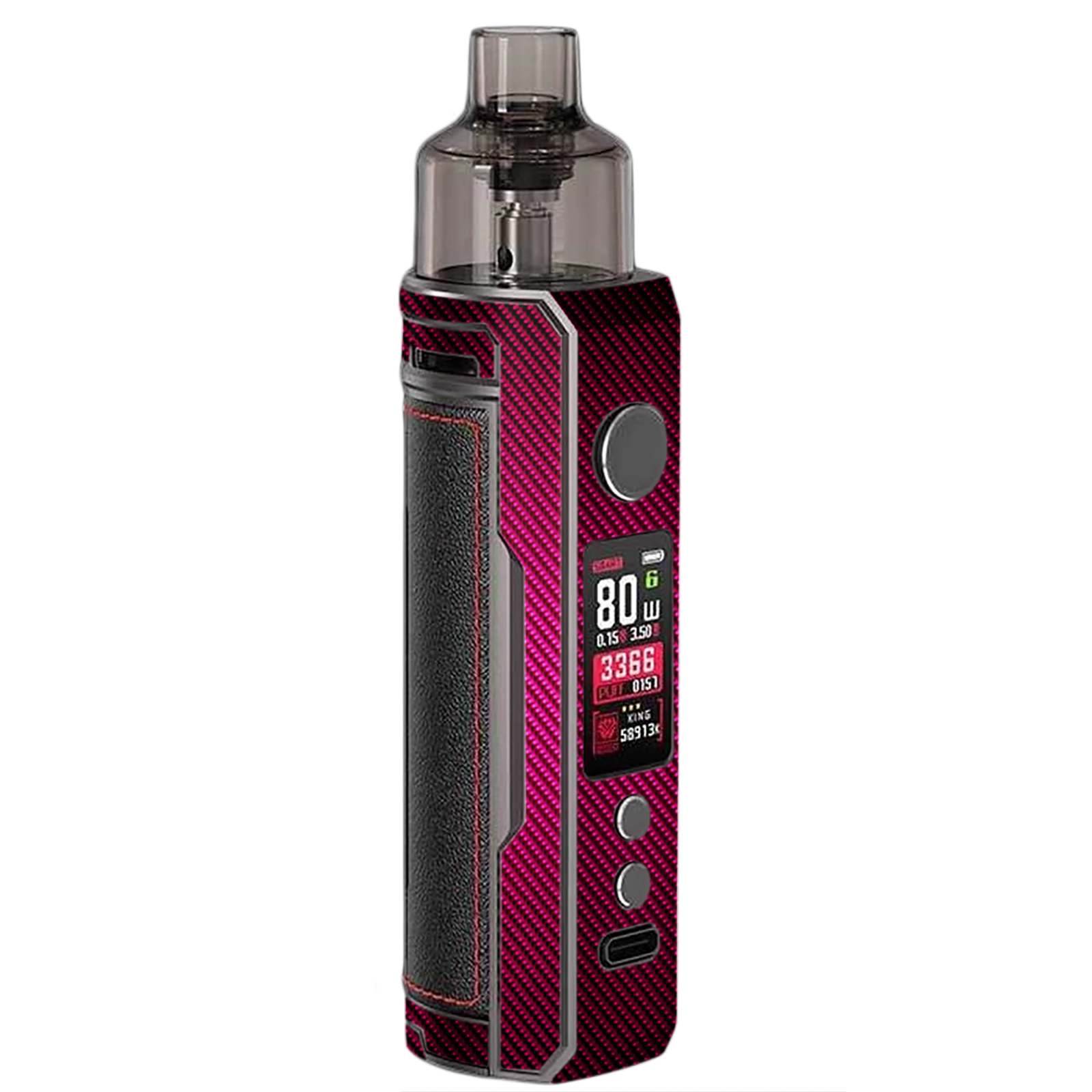 voopoo drag x skins Pink,Black Carbon Fiber Look