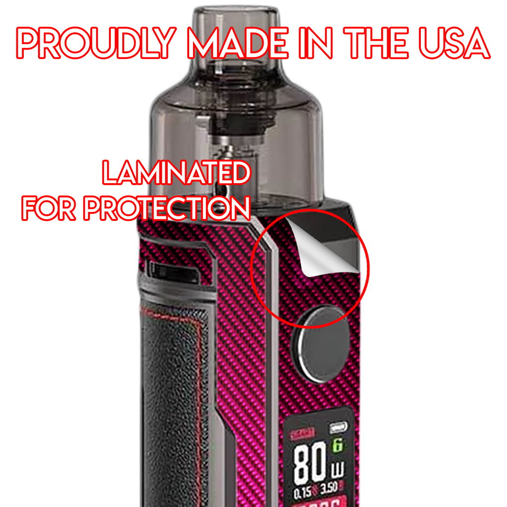 voopoo drag x skins Pink,Black Carbon Fiber Look