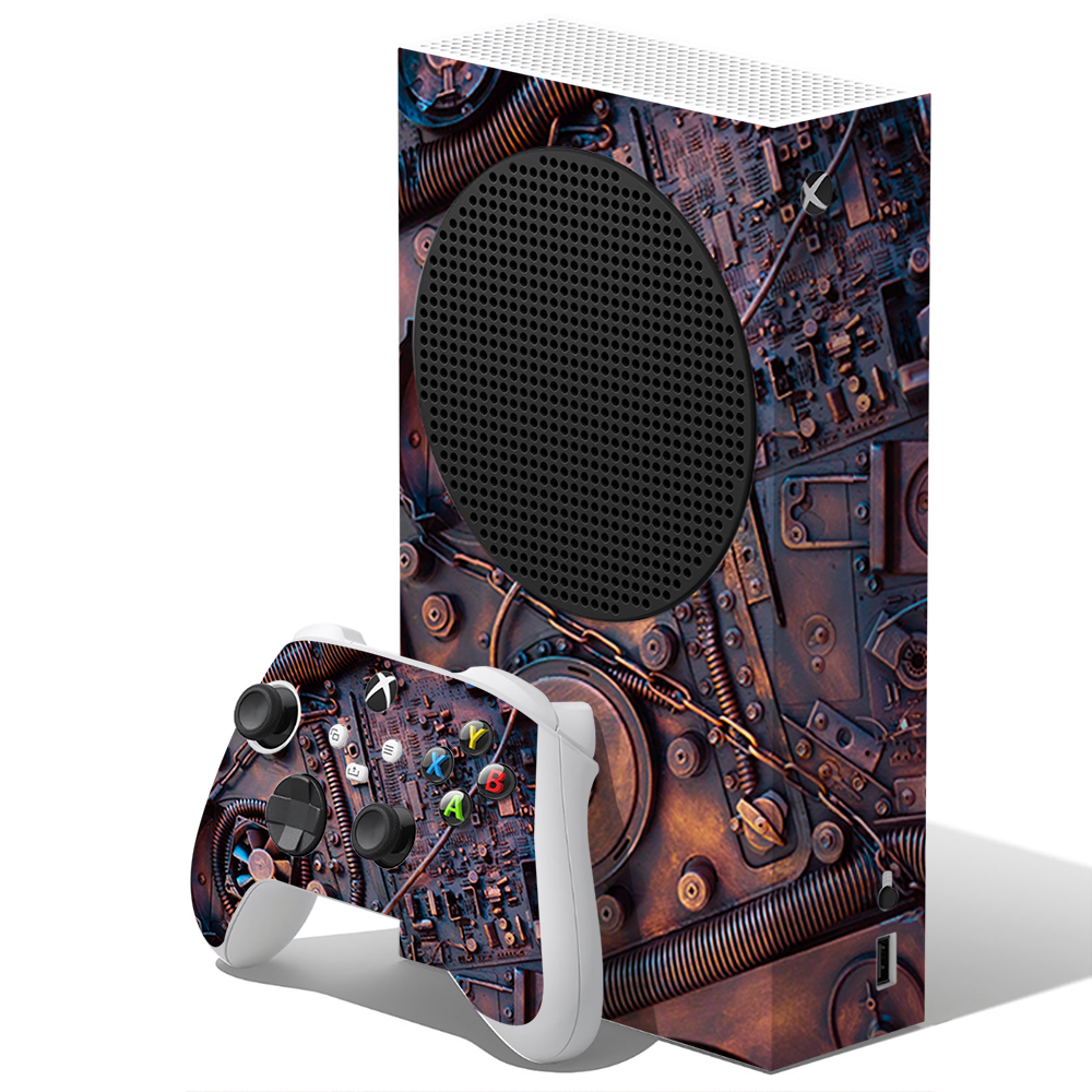 Steampunk Metal Panel Vault Gear  Skin For Playstation 5 Console –