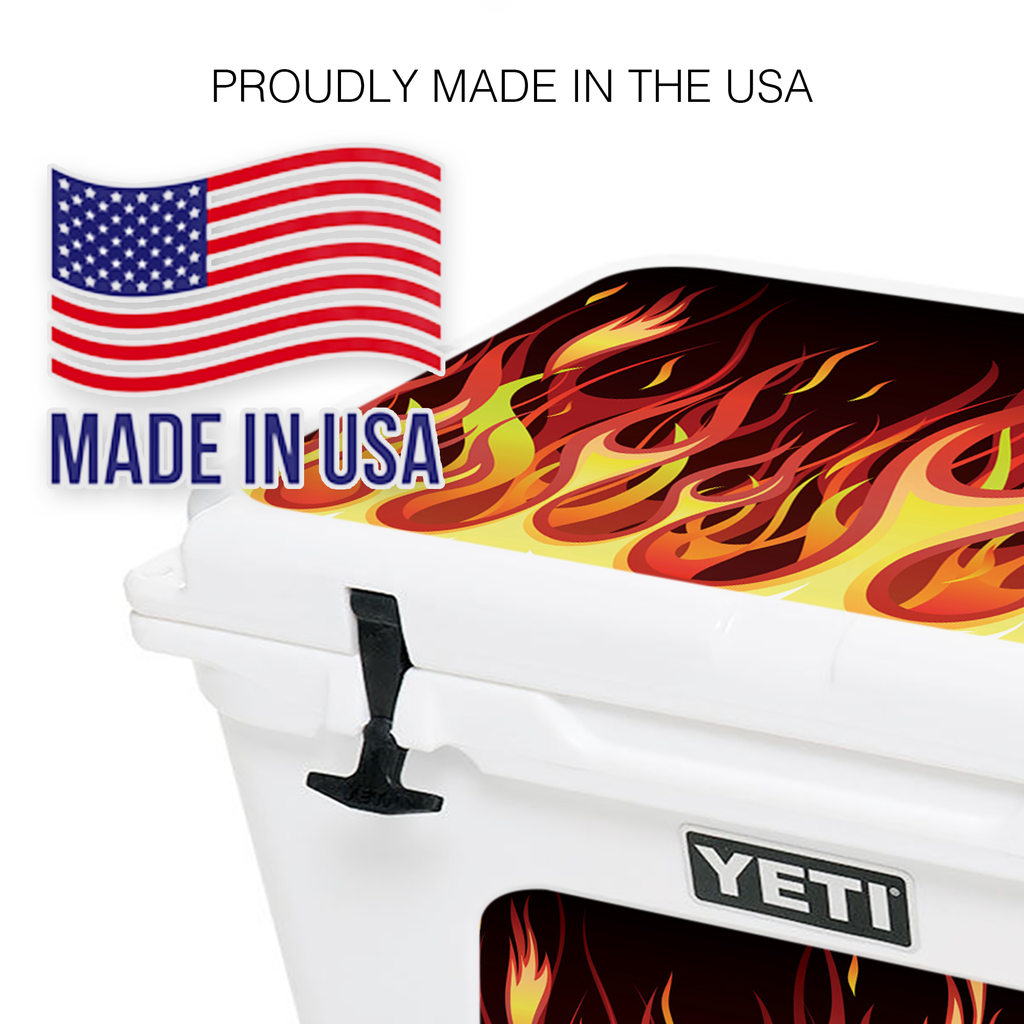 Red Hot Rod Flames | YETI 45qt Cooler Skin