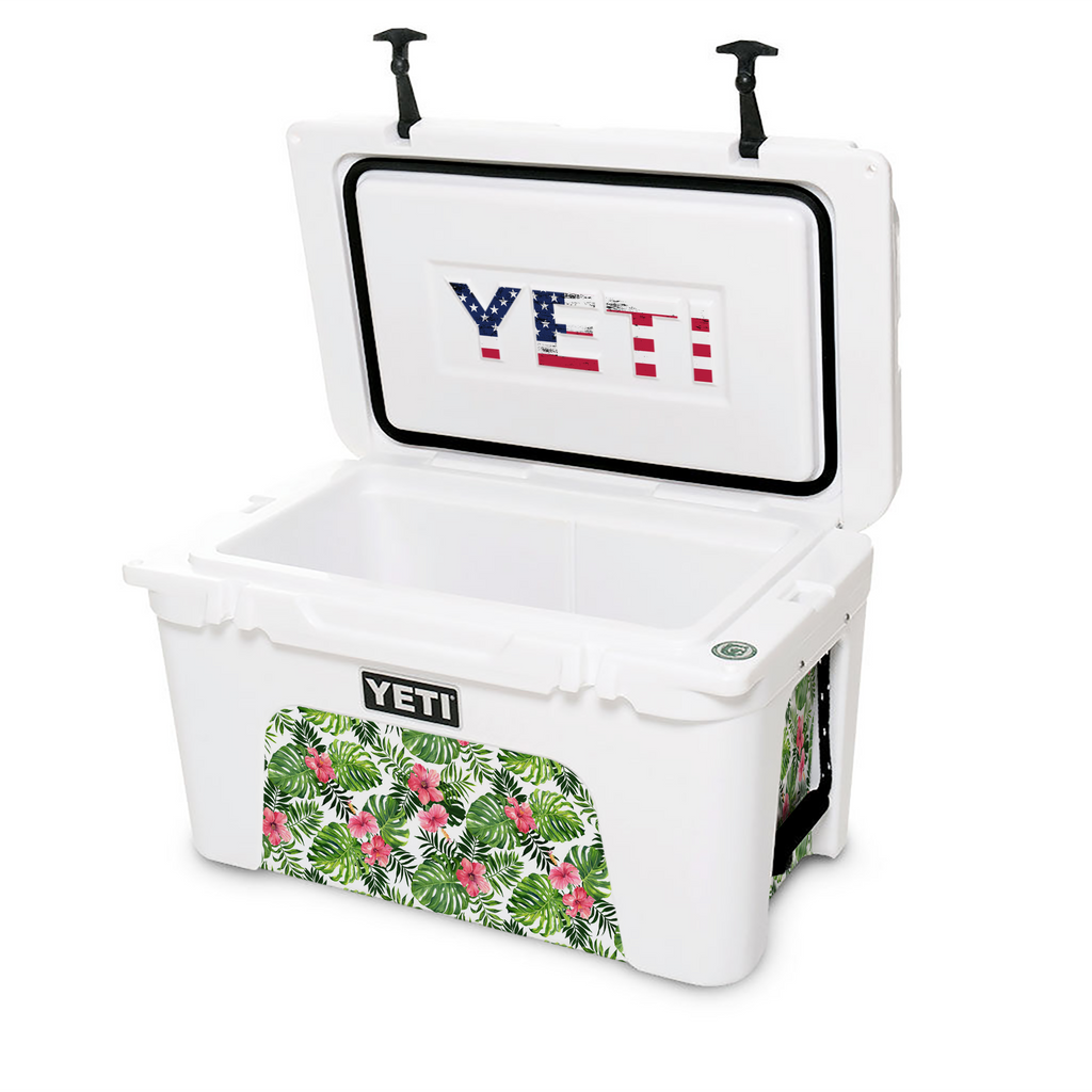  Tropical Hibiscus and Monstera | YETI 45qt Cooler Skin