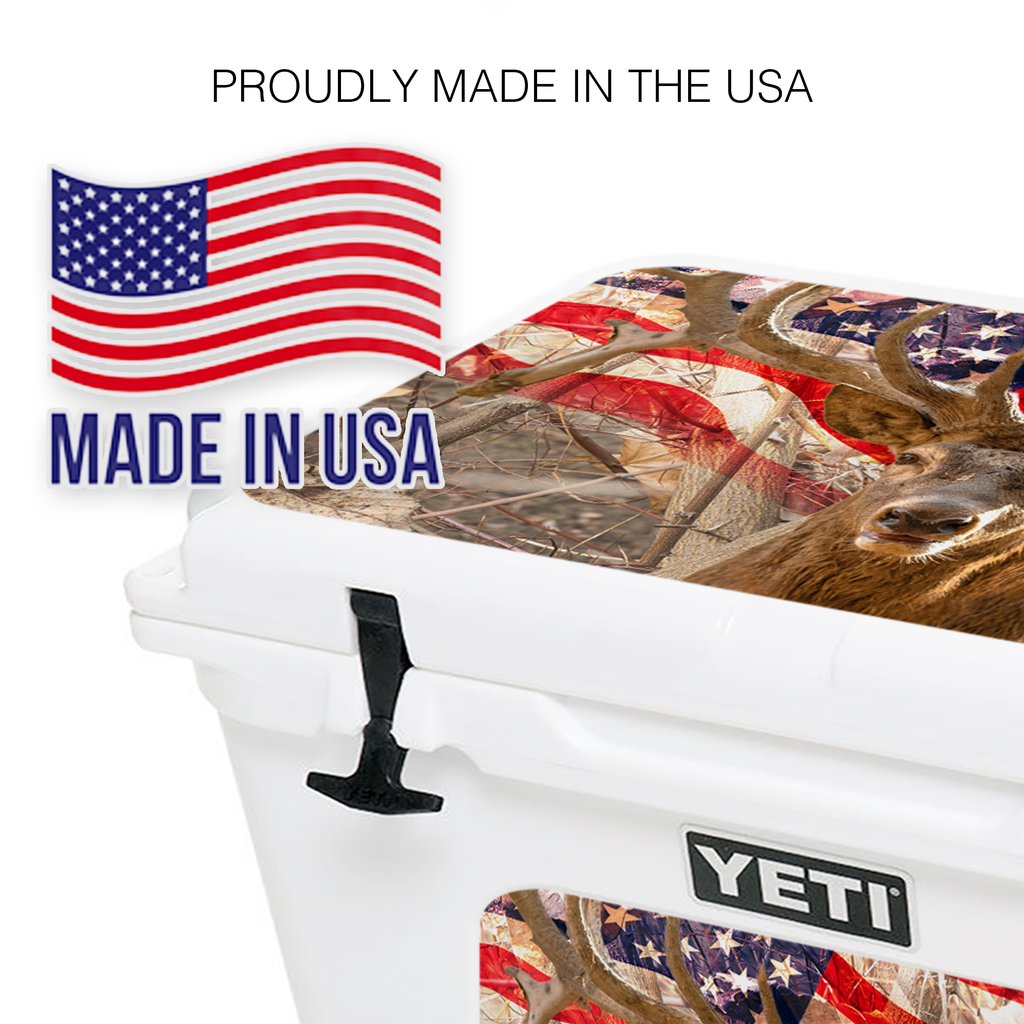  American Flag Deer | YETI 45qt Cooler Skin